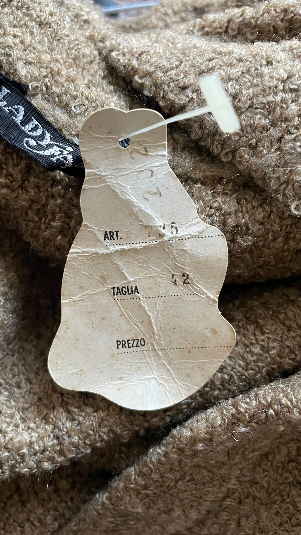 cardigan bouclè deadstock 70s