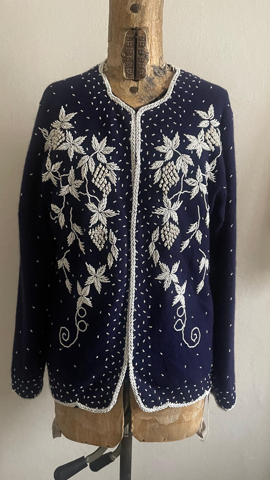 Cardigan ricamo a mano vintage 80s