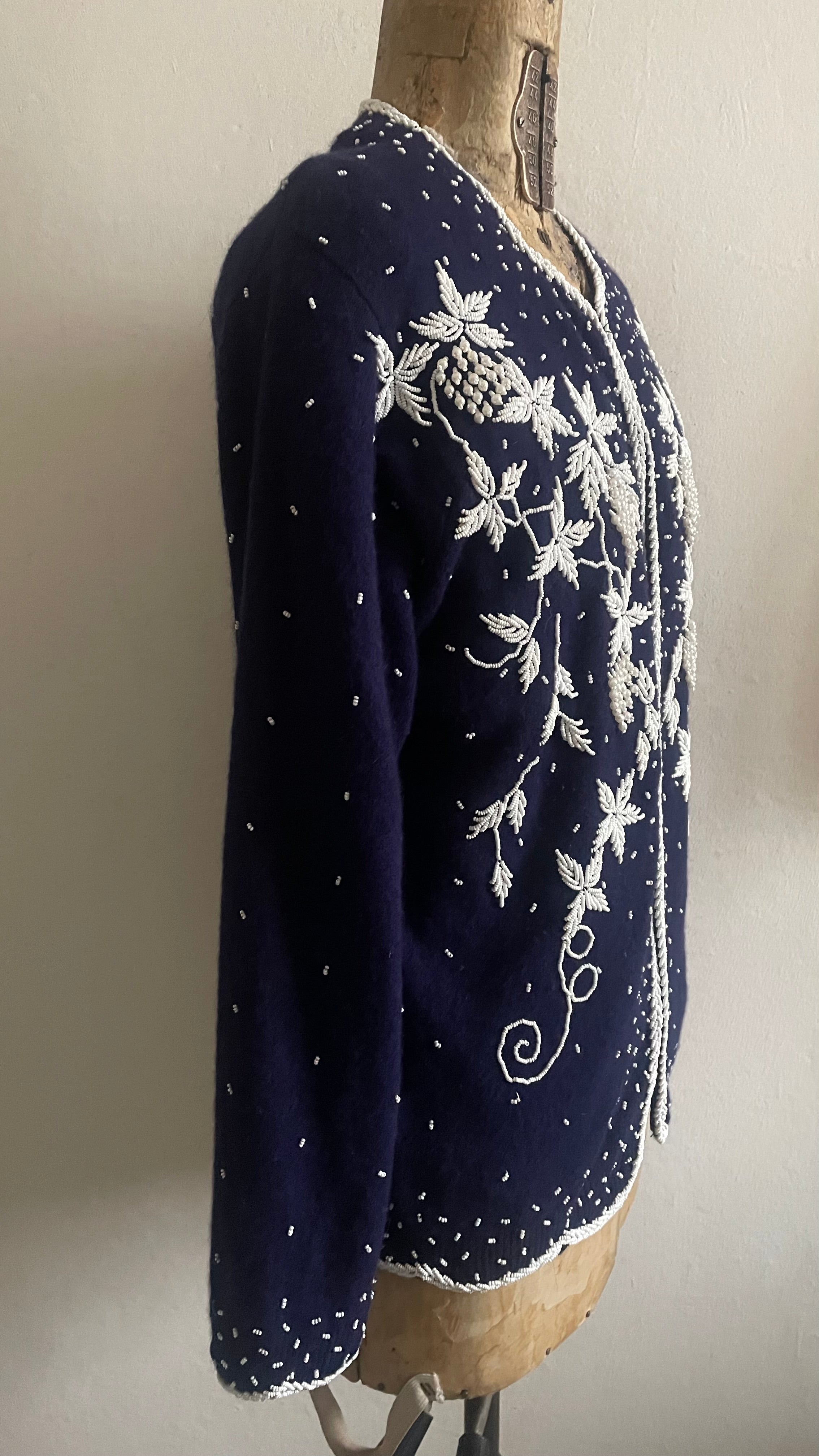 Cardigan ricamo a mano vintage 80s