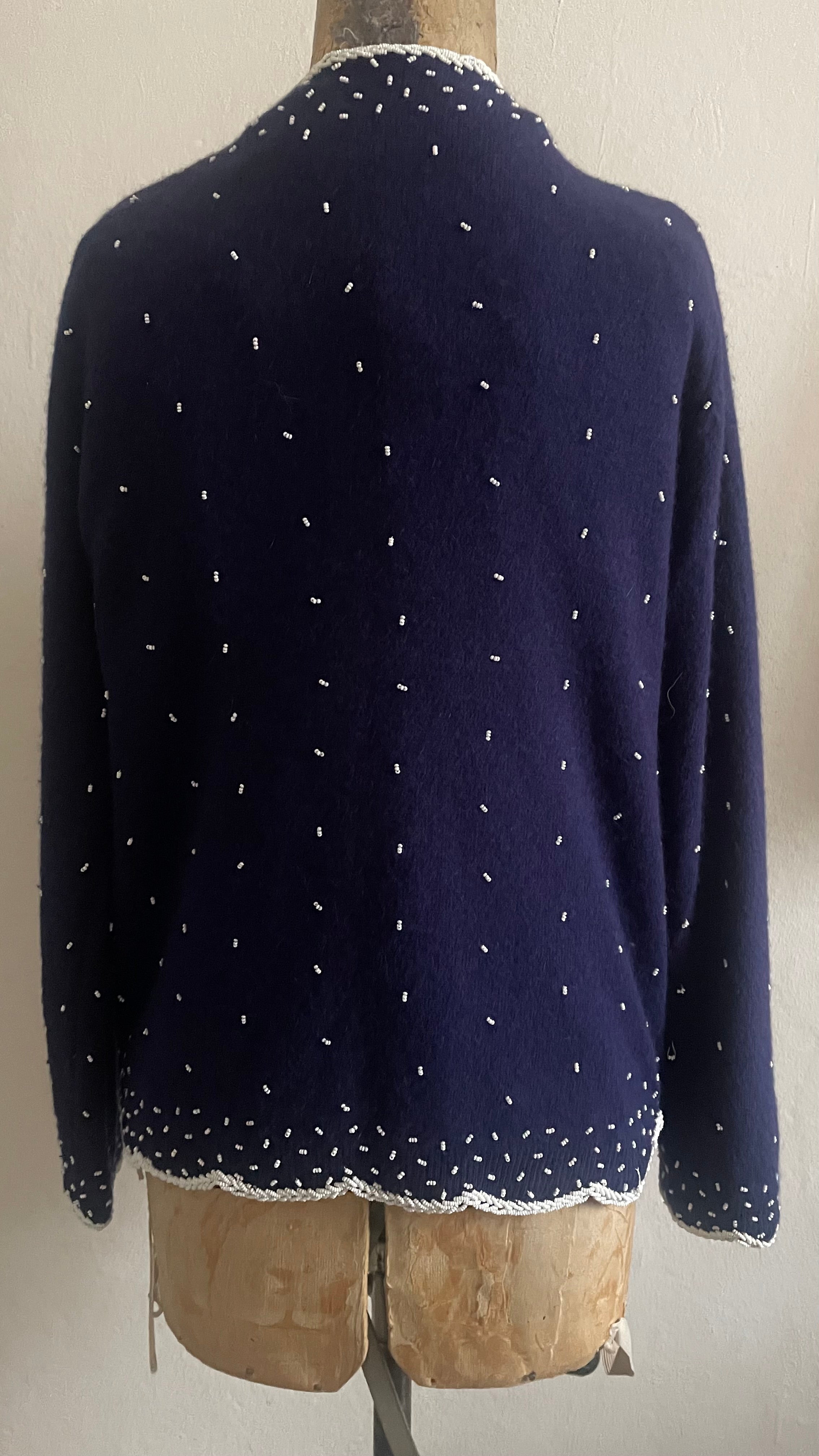 Cardigan ricamo a mano vintage 80s