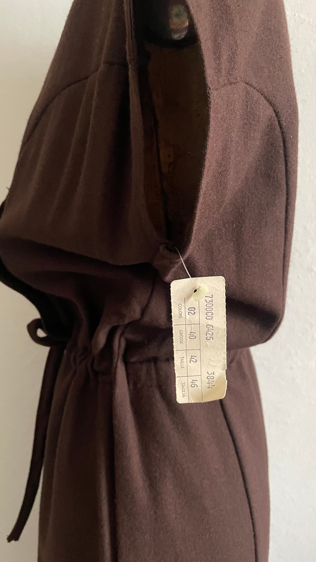 (JOANNA KRAMER2) abito deadstock vintage anni Settanta.
