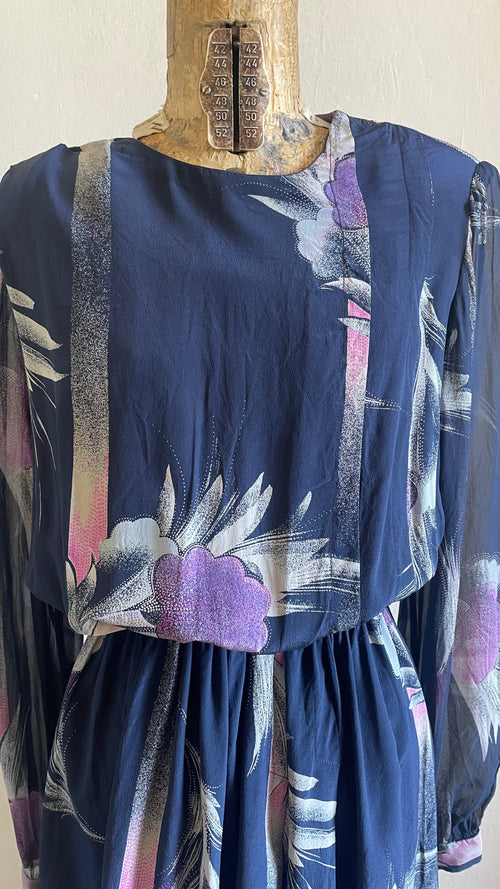 (ELEONORA GIORGI) abito in mussola di seta vintage anni 80s