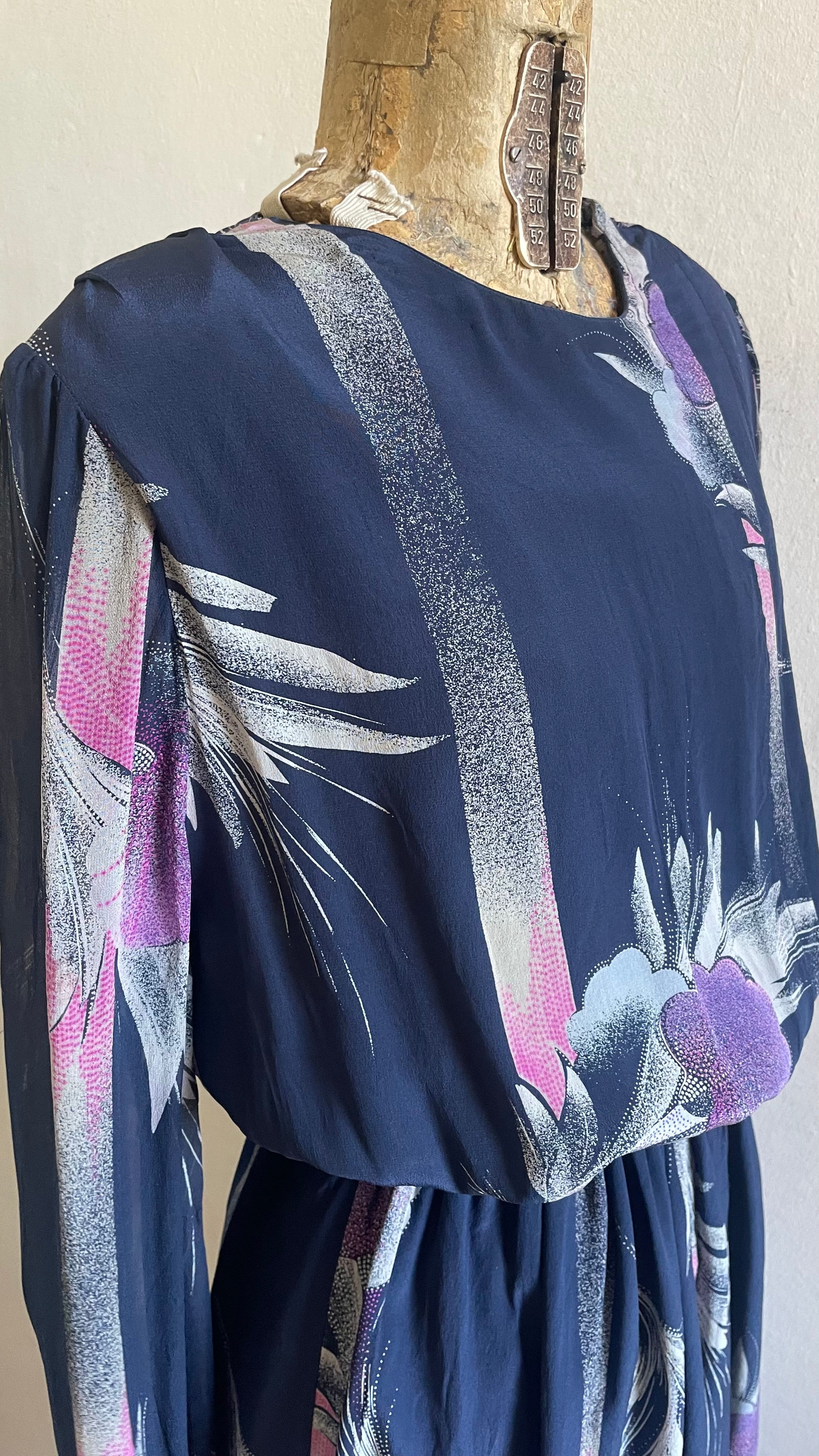 (ELEONORA GIORGI) abito in mussola di seta vintage anni 80s